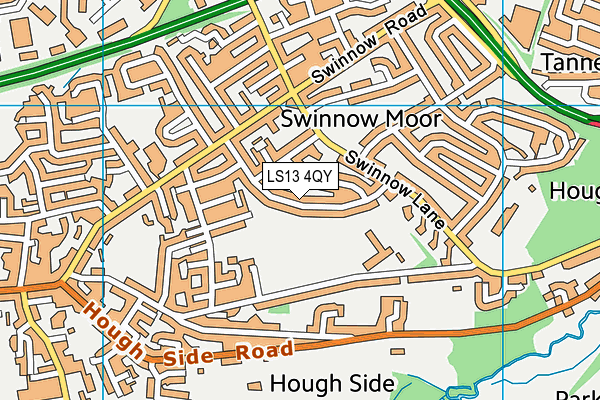 LS13 4QY map - OS VectorMap District (Ordnance Survey)