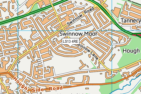 LS13 4RE map - OS VectorMap District (Ordnance Survey)