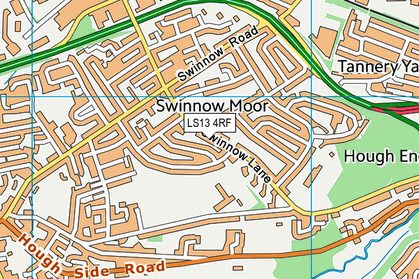 Swinnow Community Centre map (LS13 4RF) - OS VectorMap District (Ordnance Survey)