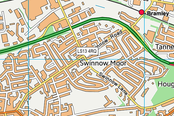 LS13 4RQ map - OS VectorMap District (Ordnance Survey)