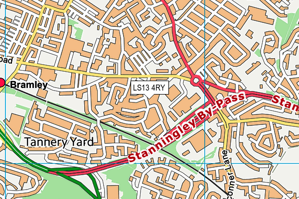 LS13 4RY map - OS VectorMap District (Ordnance Survey)