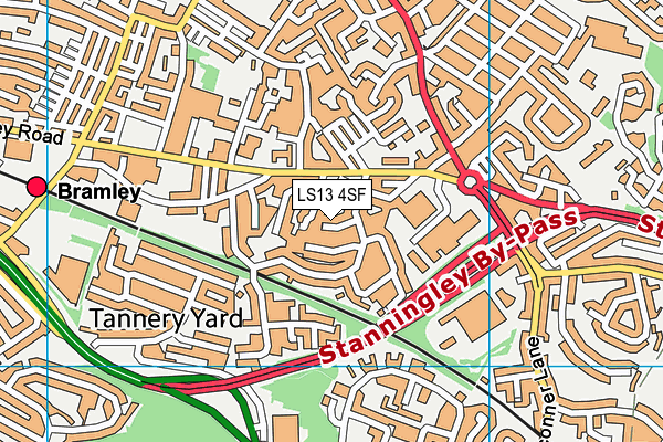 LS13 4SF map - OS VectorMap District (Ordnance Survey)