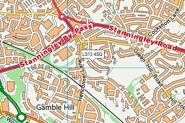 LS13 4SQ map - OS VectorMap District (Ordnance Survey)