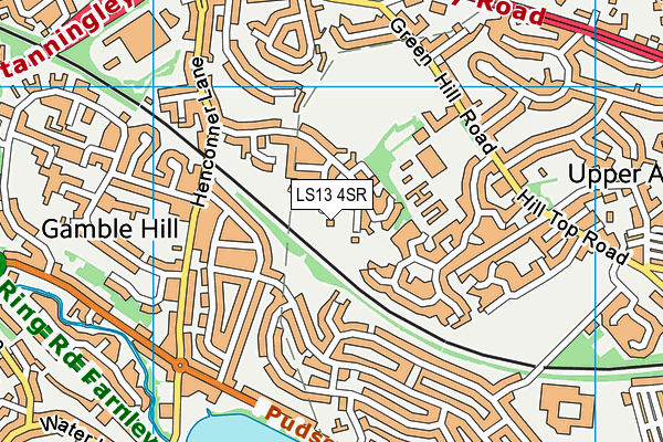 LS13 4SR map - OS VectorMap District (Ordnance Survey)