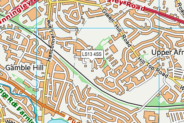 LS13 4SS map - OS VectorMap District (Ordnance Survey)