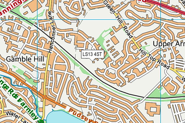 LS13 4ST map - OS VectorMap District (Ordnance Survey)