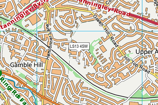 LS13 4SW map - OS VectorMap District (Ordnance Survey)