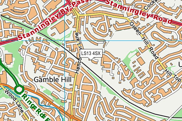 LS13 4SX map - OS VectorMap District (Ordnance Survey)