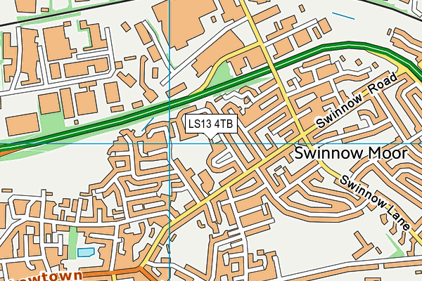 LS13 4TB map - OS VectorMap District (Ordnance Survey)