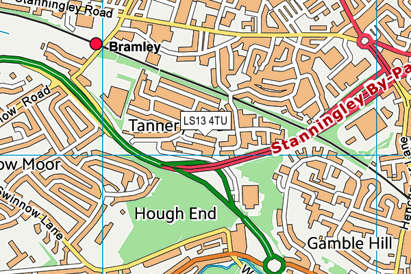 LS13 4TU map - OS VectorMap District (Ordnance Survey)