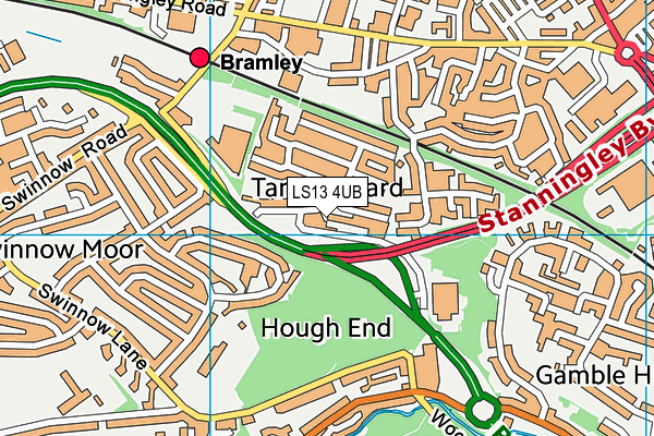 LS13 4UB map - OS VectorMap District (Ordnance Survey)