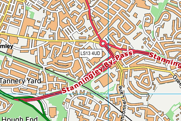Puregym (Leeds Bramley) map (LS13 4UD) - OS VectorMap District (Ordnance Survey)