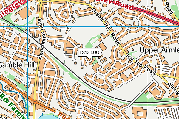 LS13 4UQ map - OS VectorMap District (Ordnance Survey)