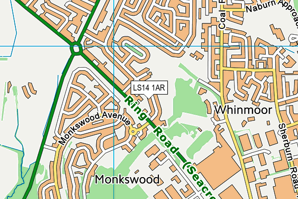 Wellington Hill Residents Association map (LS14 1AR) - OS VectorMap District (Ordnance Survey)