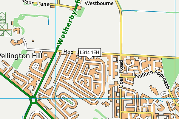 LS14 1EH map - OS VectorMap District (Ordnance Survey)