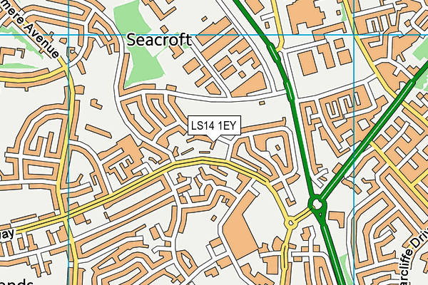 LS14 1EY map - OS VectorMap District (Ordnance Survey)