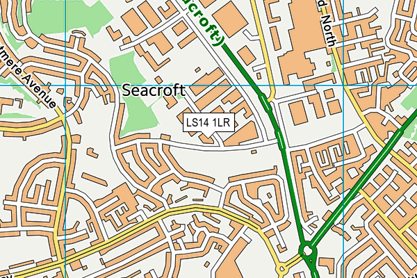 LS14 1LR map - OS VectorMap District (Ordnance Survey)