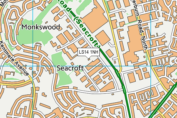 LS14 1NH map - OS VectorMap District (Ordnance Survey)