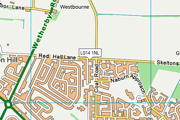 LS14 1NL map - OS VectorMap District (Ordnance Survey)