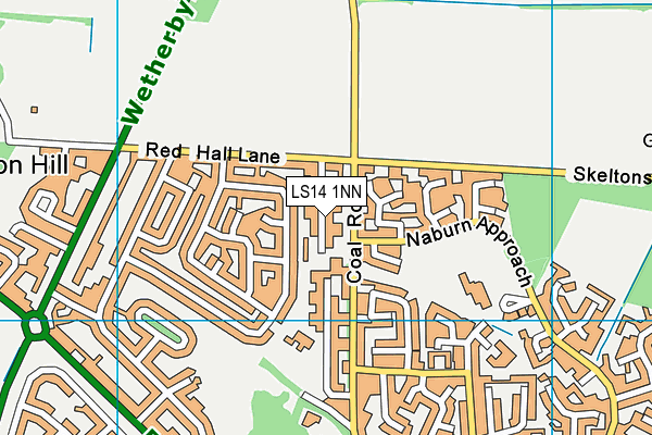 LS14 1NN map - OS VectorMap District (Ordnance Survey)