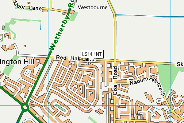 LS14 1NT map - OS VectorMap District (Ordnance Survey)