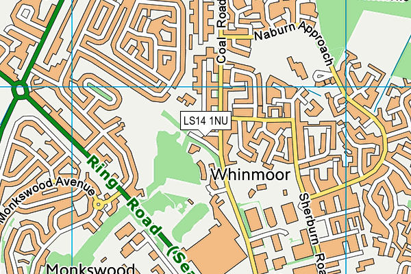 LS14 1NU map - OS VectorMap District (Ordnance Survey)