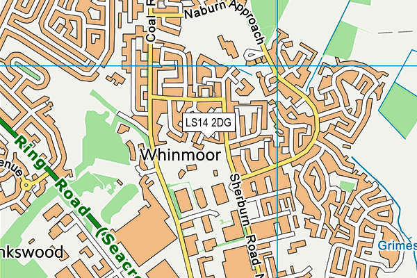 LS14 2DG map - OS VectorMap District (Ordnance Survey)