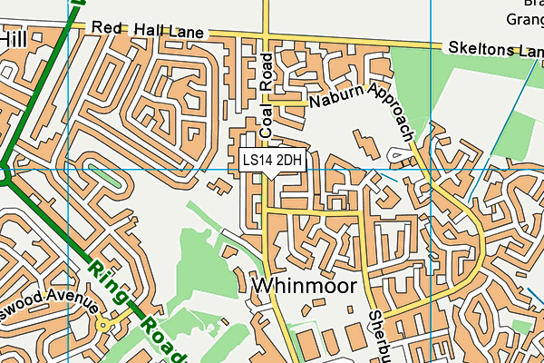 LS14 2DH map - OS VectorMap District (Ordnance Survey)