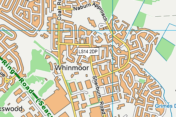 LS14 2DP map - OS VectorMap District (Ordnance Survey)