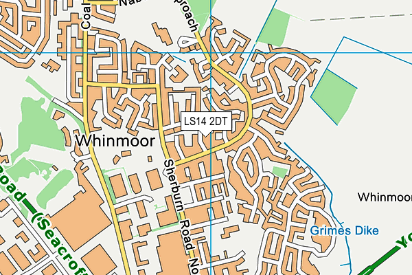 LS14 2DT map - OS VectorMap District (Ordnance Survey)