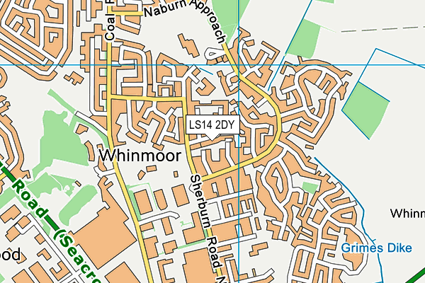 LS14 2DY map - OS VectorMap District (Ordnance Survey)