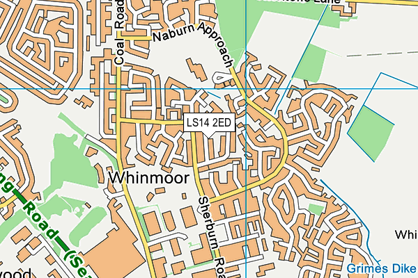 LS14 2ED map - OS VectorMap District (Ordnance Survey)