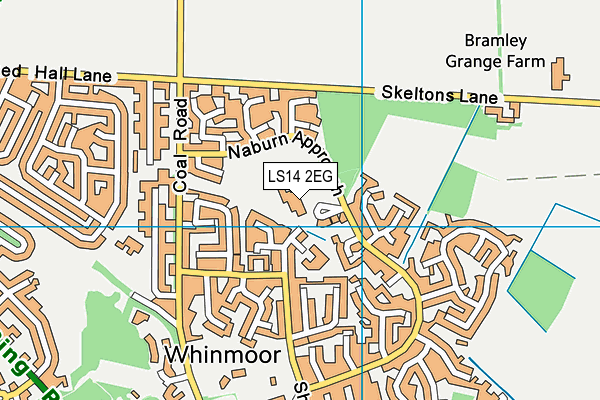 LS14 2EG map - OS VectorMap District (Ordnance Survey)