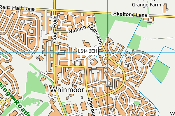 LS14 2EH map - OS VectorMap District (Ordnance Survey)