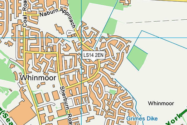 LS14 2EN map - OS VectorMap District (Ordnance Survey)