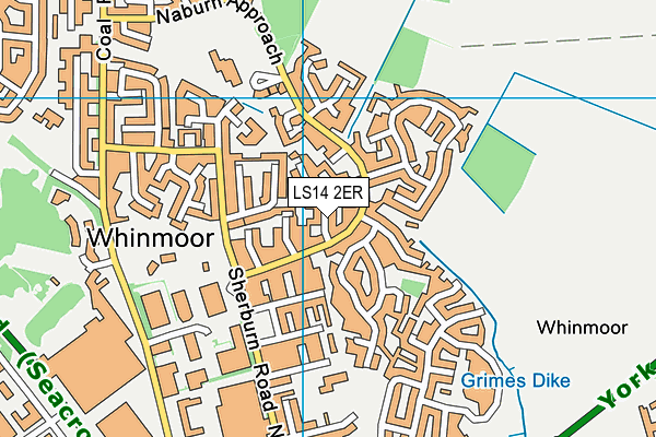 LS14 2ER map - OS VectorMap District (Ordnance Survey)
