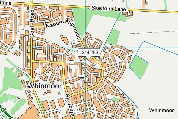 LS14 2ES map - OS VectorMap District (Ordnance Survey)