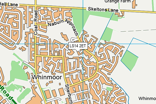 LS14 2ET map - OS VectorMap District (Ordnance Survey)