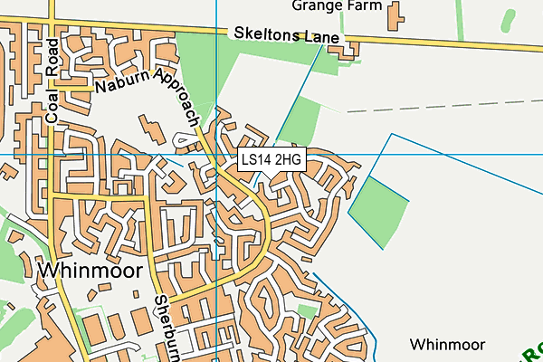 LS14 2HG map - OS VectorMap District (Ordnance Survey)