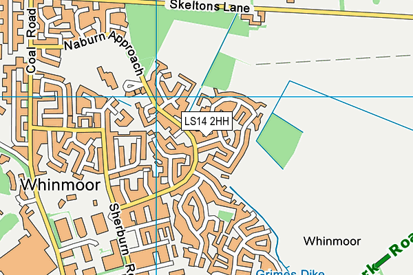 LS14 2HH map - OS VectorMap District (Ordnance Survey)