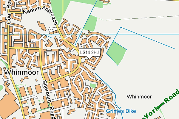LS14 2HJ map - OS VectorMap District (Ordnance Survey)