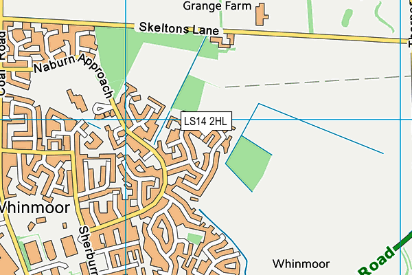 LS14 2HL map - OS VectorMap District (Ordnance Survey)