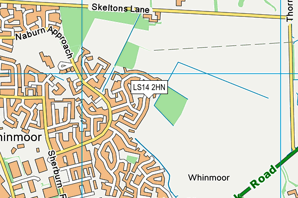 LS14 2HN map - OS VectorMap District (Ordnance Survey)