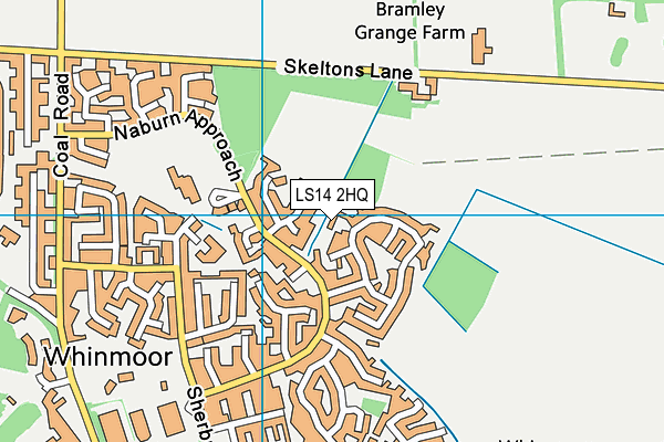 LS14 2HQ map - OS VectorMap District (Ordnance Survey)