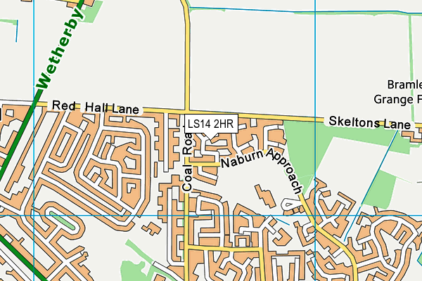 LS14 2HR map - OS VectorMap District (Ordnance Survey)