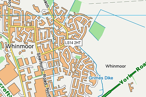 LS14 2HT map - OS VectorMap District (Ordnance Survey)