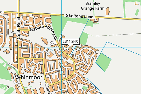 LS14 2HX map - OS VectorMap District (Ordnance Survey)