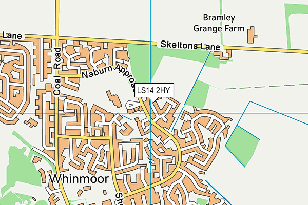 LS14 2HY map - OS VectorMap District (Ordnance Survey)
