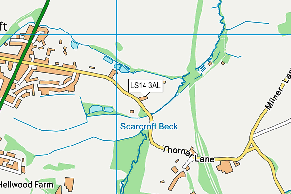 LS14 3AL map - OS VectorMap District (Ordnance Survey)