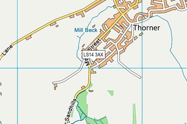 LS14 3AX map - OS VectorMap District (Ordnance Survey)